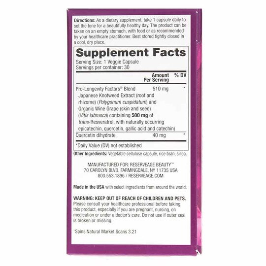 Resveratrol 500 Mg, RVN